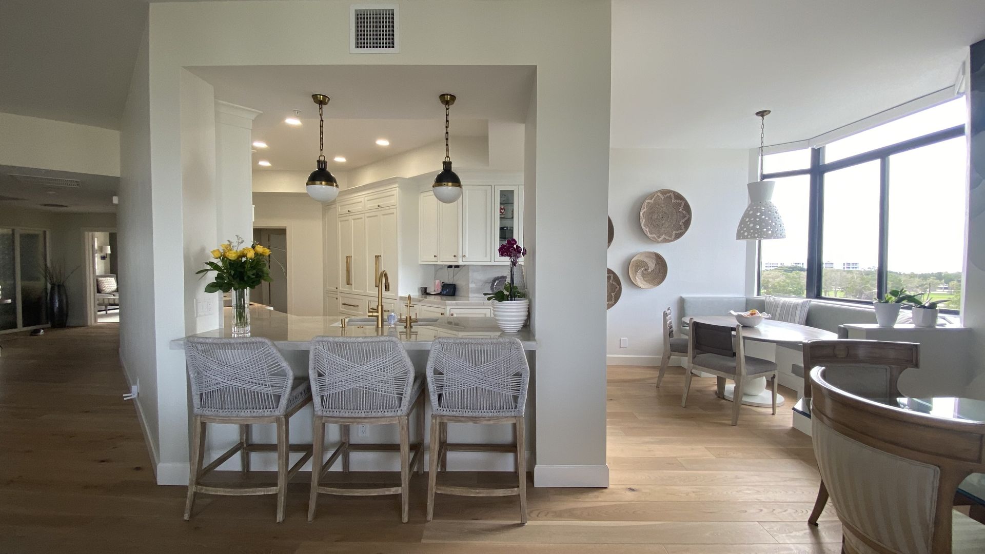 Open-concept kitchen and living space